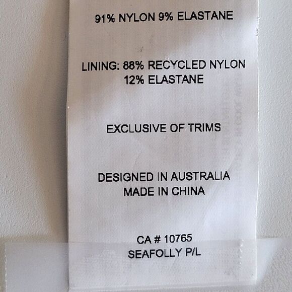 NEW Seafolly Size 6 Green and White Striped One Piece Swimsuit Adjustable Straps - Picture 14 of 16